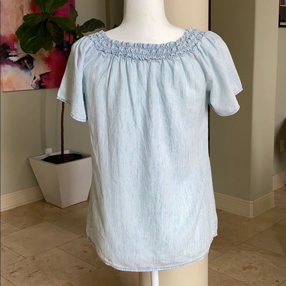 Off the Shoulder Denim Top Michael Stars - Picture 6 of 8
